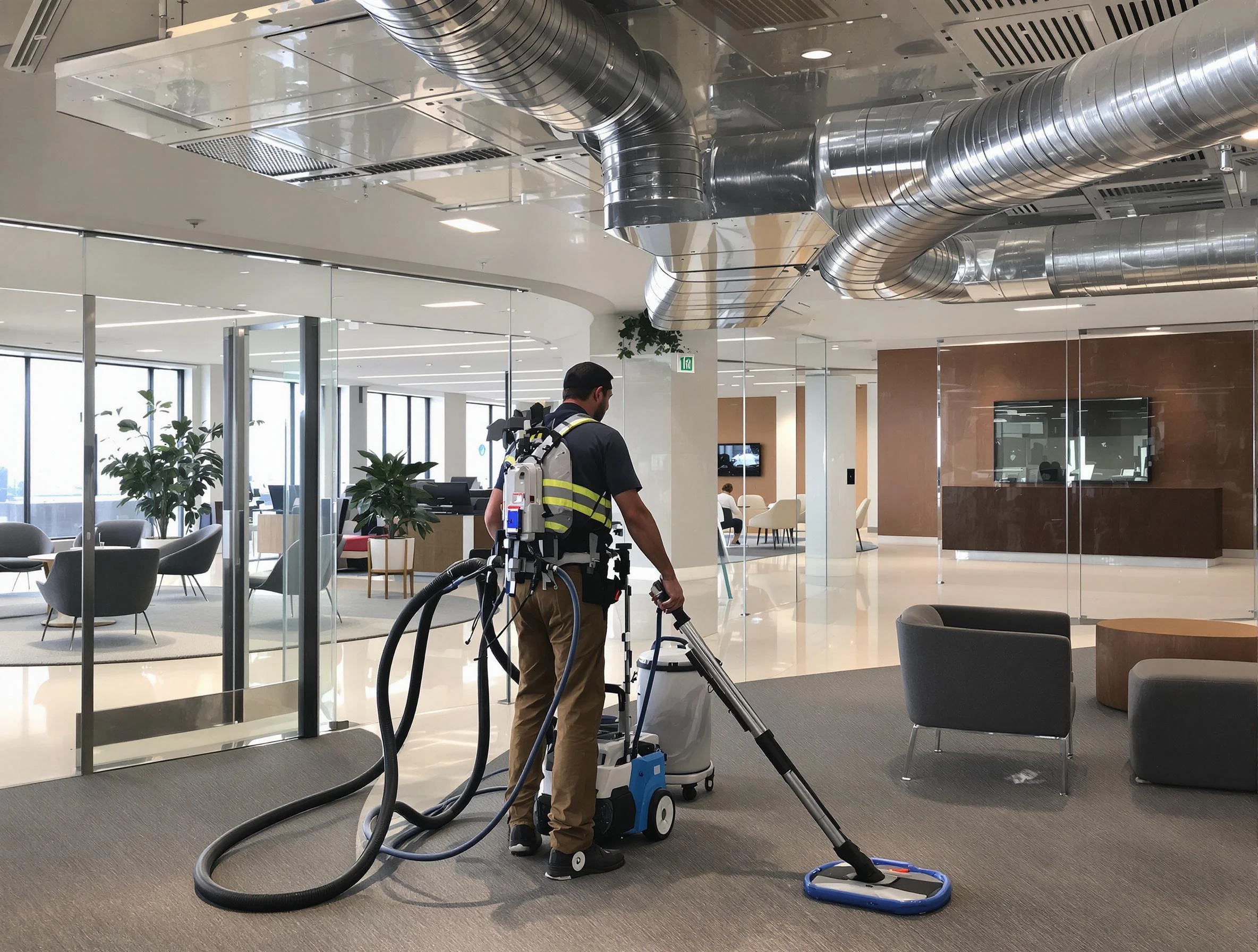 Commercial duct cleaning service by Scottdale Air Duct Cleaning in Scottdale